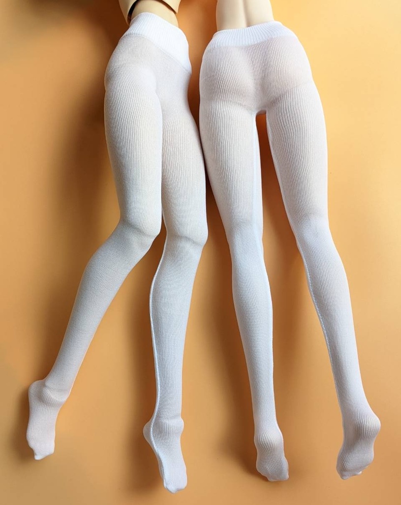 再販 DD系サイズ ハイゲージタイツ プレーンホワイト #2