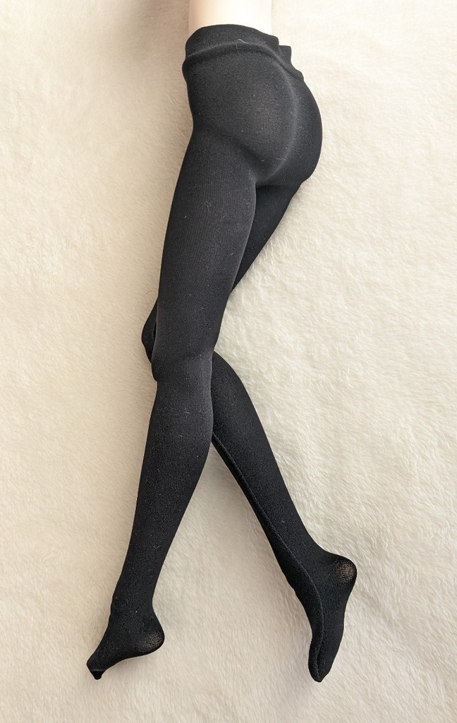 再販 DDP系サイズ ハイゲージタイツ プレーン ブラック#2