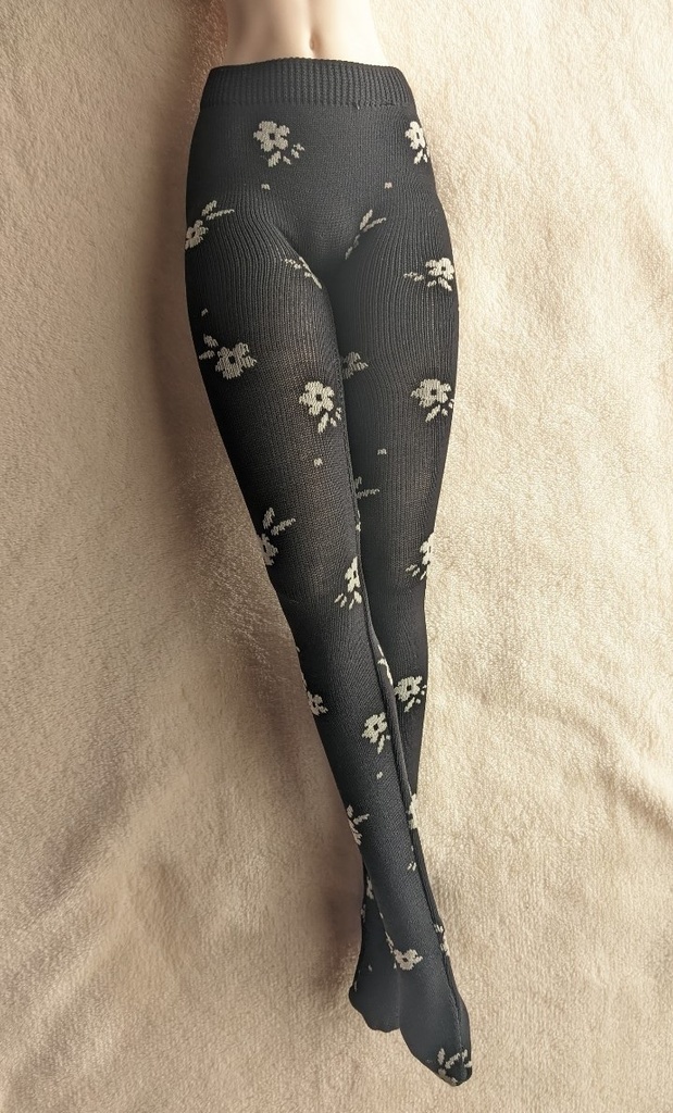 DD系サイズ タイツ ミニフラワー ブラック・ホワイト DDDY・スマートドール着用可能