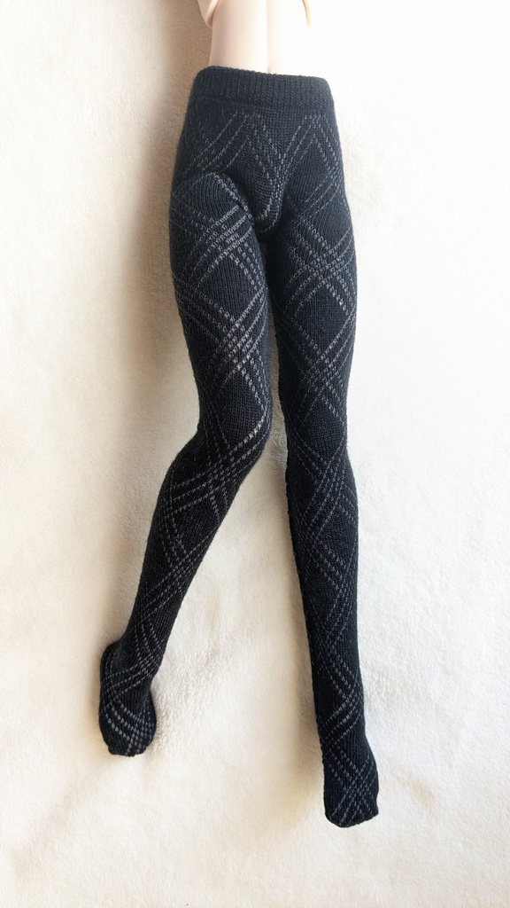 last1 DDP系サイズ タイツ ビッグクロスダイヤ ブラック・グレー