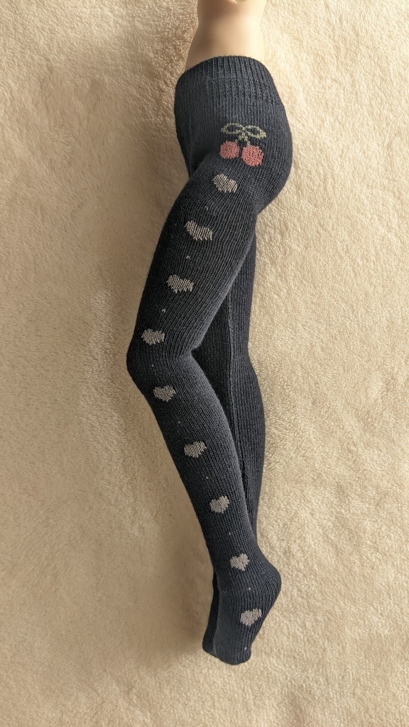 MDD系サイズ タイツ サイドミニハート ネイビー