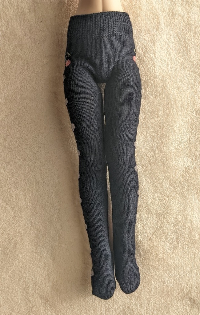 MDD系サイズ タイツ サイドミニハート ネイビー