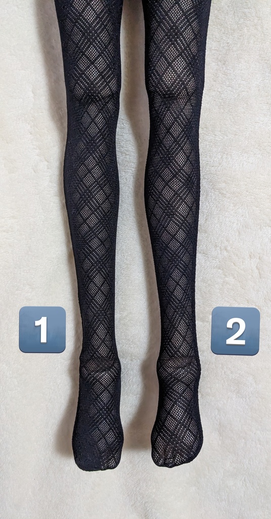 再販準備中 DD系サイズ ハイゲージタイツ ミニチェック クリアブラック DDDy着用可