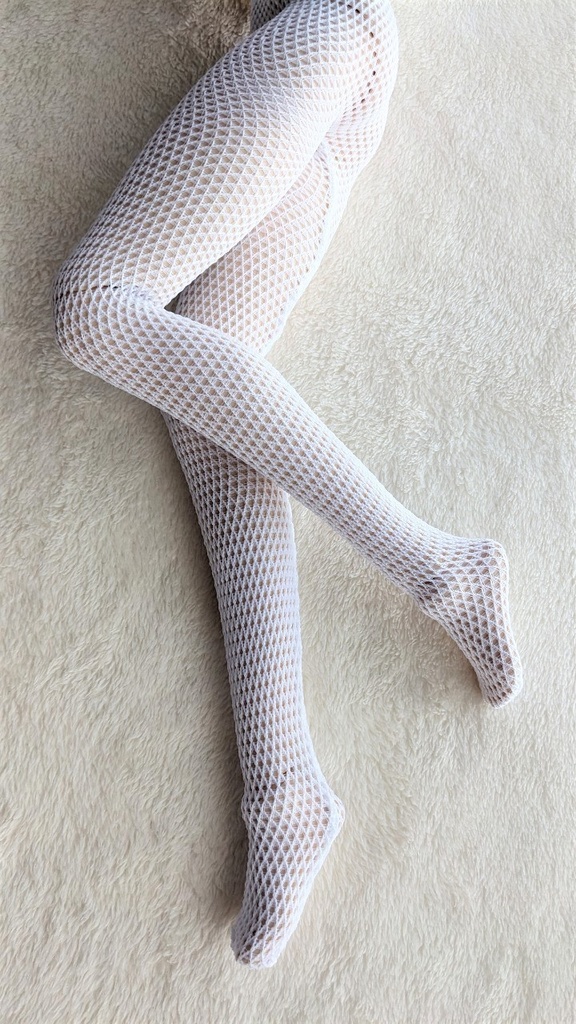 last1 DD系サイズ ハイゲージタイツ メッシュ ホワイト