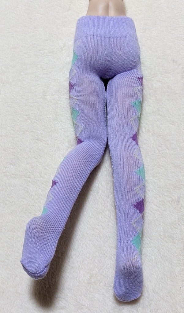 last1 MDD系サイズ タイツ サイドアーガイル ライラック・紫・緑
