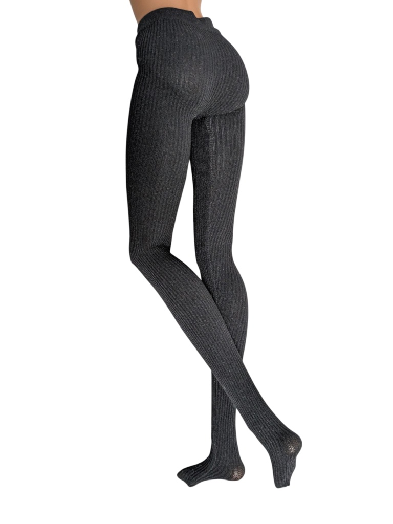 DD系サイズ ハイゲージタイツ リブニット ブラック DDDY・スマートドール着用可