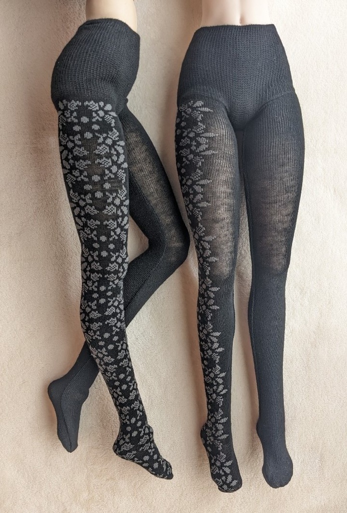 DD系サイズ タイツ サイドアシメダマスク 黒・灰 DDDy・スマートドール対応