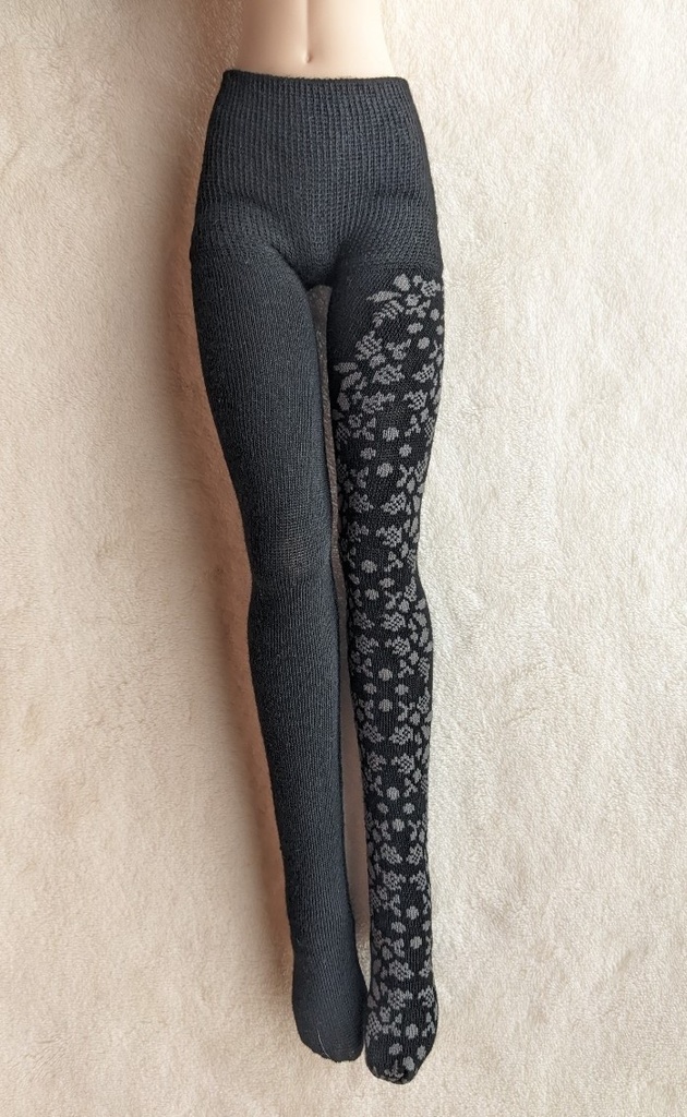 DDP系サイズ タイツ サイドアシメダマスク 黒・灰