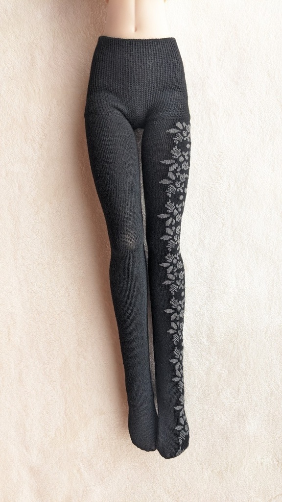 DDP系サイズ タイツ サイドアシメダマスク 黒・灰