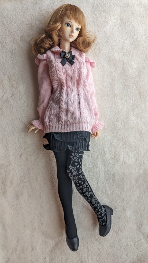 DDP系サイズ タイツ サイドアシメダマスク 黒・灰