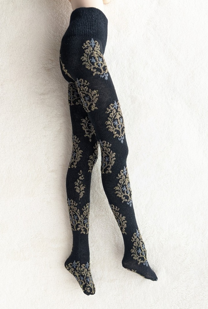 last1 DDP系サイズ タイツ エンボスブローチ 黒・金