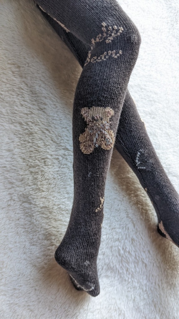 再販 last1 MDD系サイズ タイツ くまさんとリボン チョコ DDP着用可能