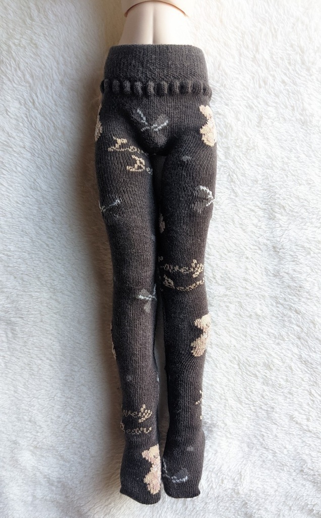 再販 last1 MDD系サイズ タイツ くまさんとリボン チョコ DDP着用可能