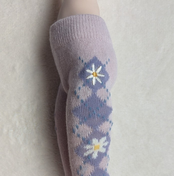 last1 MDD系サイズ タイツ サイドアーガイル ピンク・ライラック・ダリア