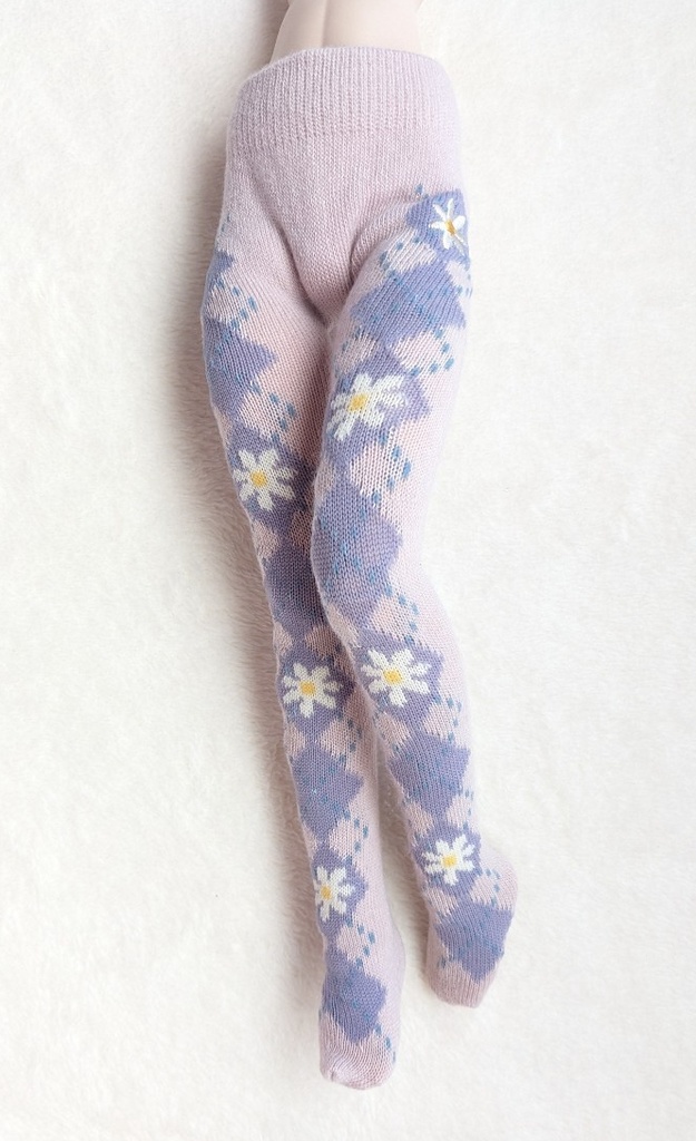 last1 MDD系サイズ タイツ サイドアーガイル ピンク・ライラック・ダリア