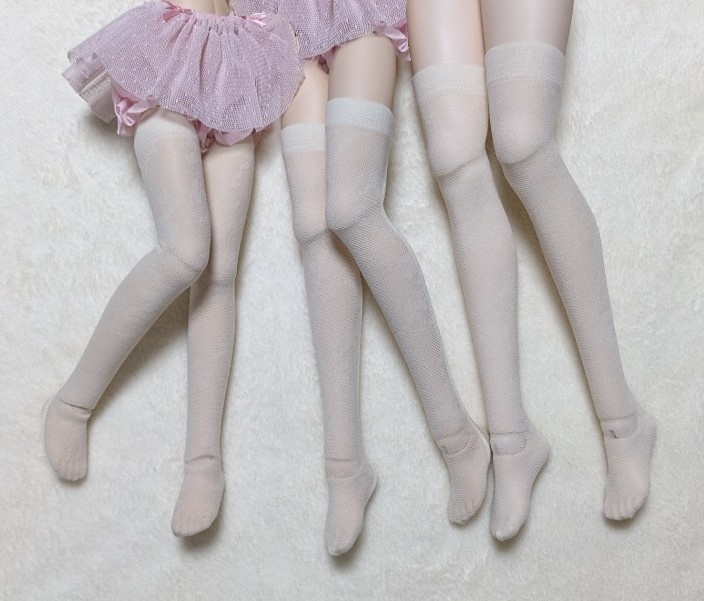 再販 ニーソックス フラワーレース クリームホワイト