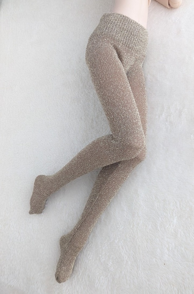 last1 DDP系サイズ ハイゲージタイツ ラメフレーク 金×金