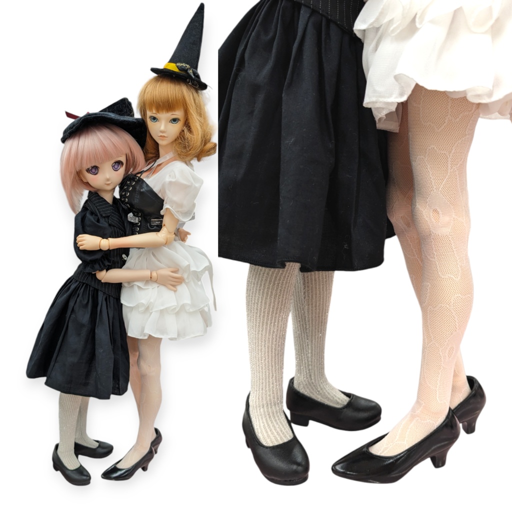 DDP系サイズ ハイゲージタイツ アネモネ クリアホワイト