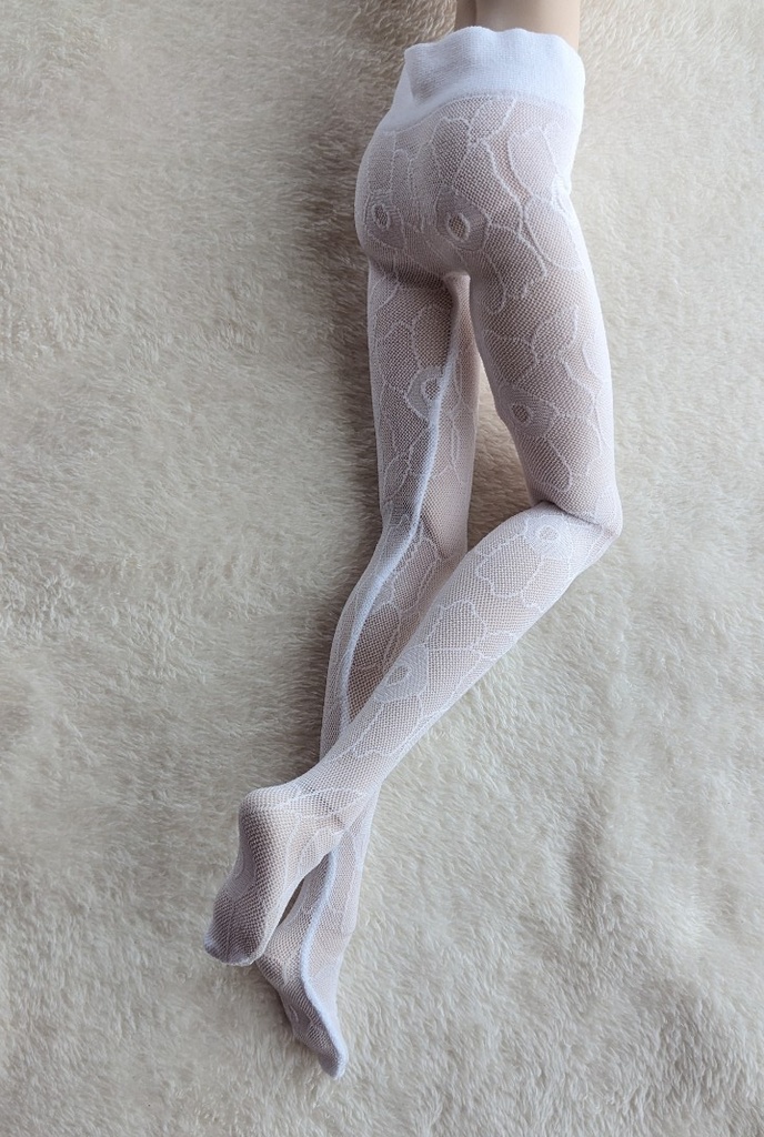 DDP系サイズ ハイゲージタイツ アネモネ クリアホワイト