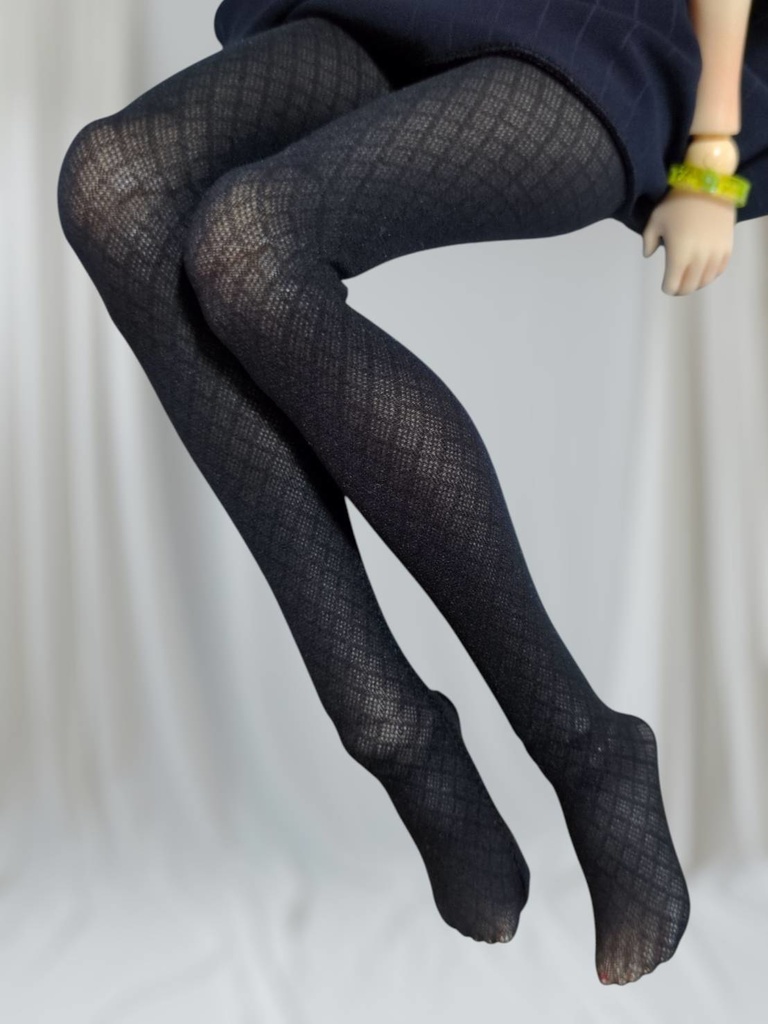 再販 DDPサイズ ハイゲージタイツ ミニダイヤ クリアブラック オビツ50着用可