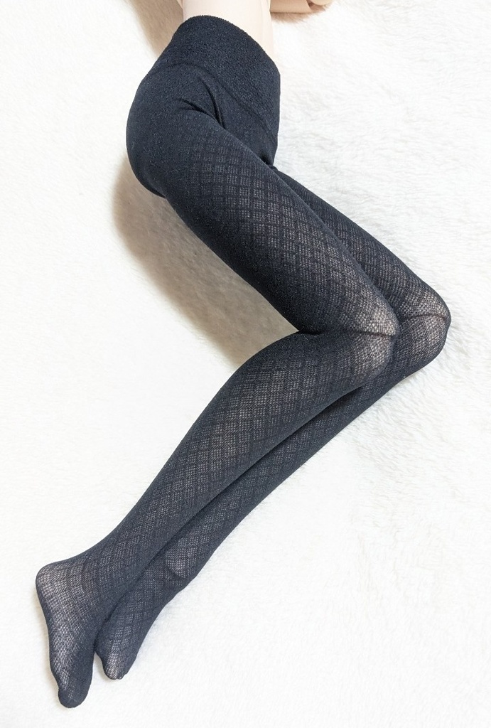 再販 DDPサイズ ハイゲージタイツ ミニダイヤ クリアブラック オビツ50着用可