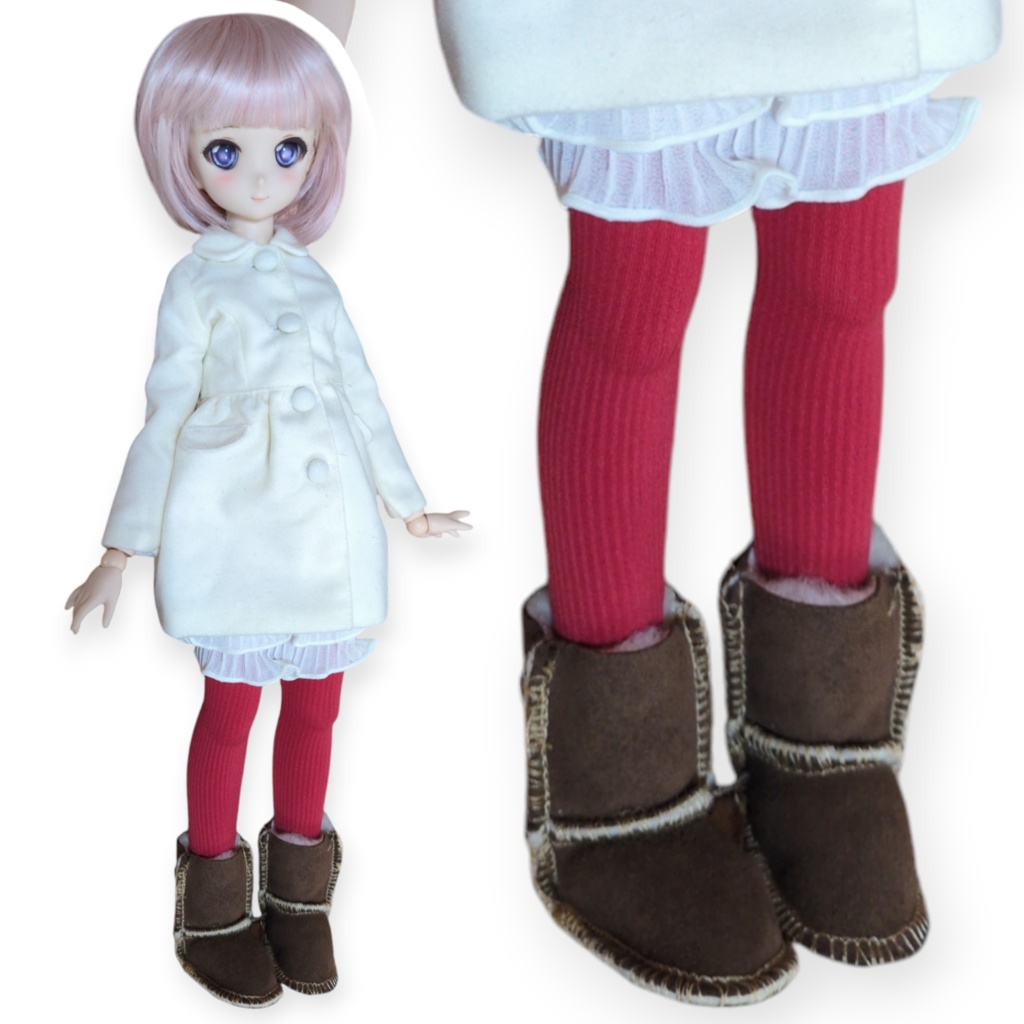 MDDサイズ ハイゲージタイツ リブニット レッド