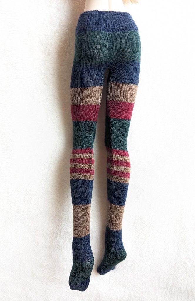 DDP系サイズ タイツ ヒッピーストライプ ネイビー