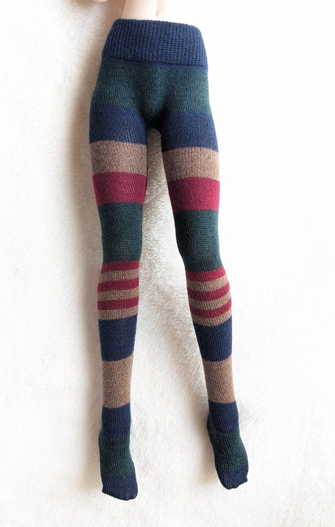 DDP系サイズ タイツ ヒッピーストライプ ネイビー