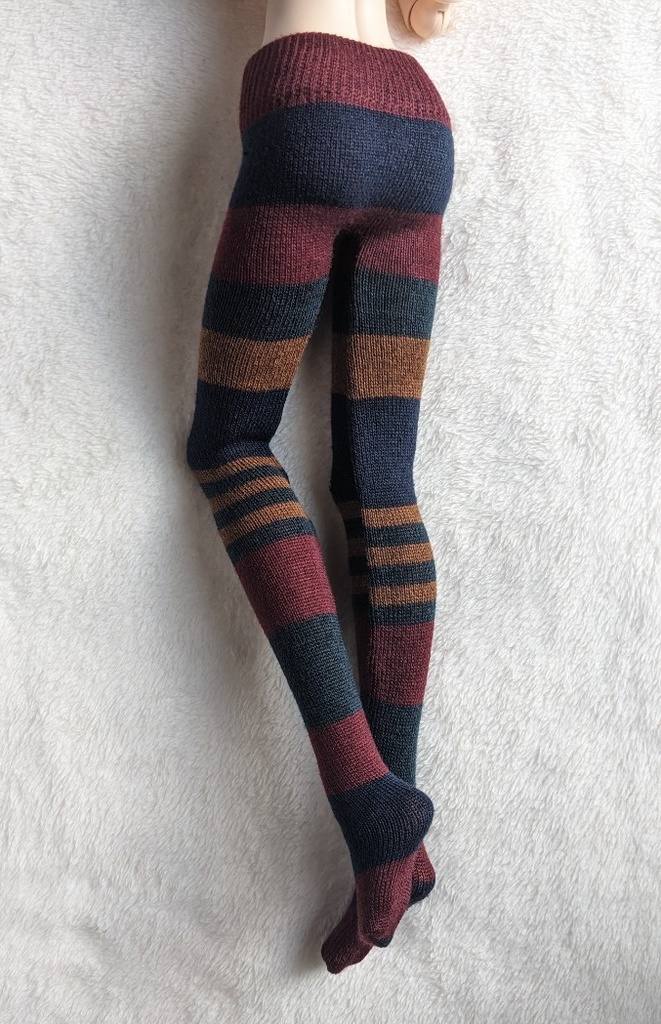 DDP系サイズ タイツ ヒッピーストライプ ネイビー