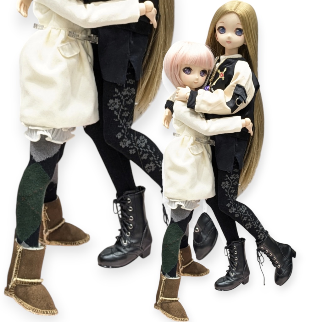 MDD系サイズ タイツ ビッグアーガイル 黒・緑・灰