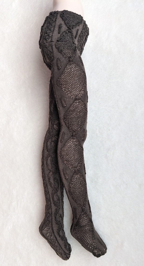 MDD系サイズ タイツ サイドアーガイル オールブラウン