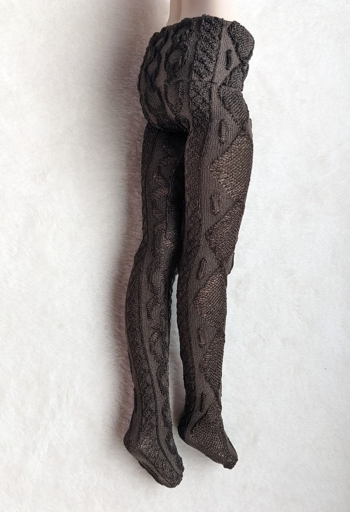 MDD系サイズ タイツ サイドアーガイル オールブラウン