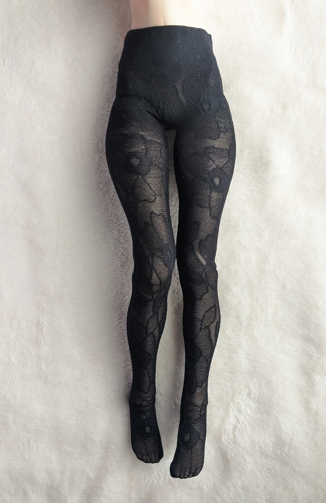 DDPサイズ ハイゲージタイツ アネモネ クリアブラック