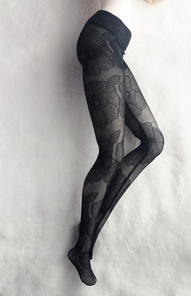 DD系サイズ ハイゲージタイツ アネモネ クリアブラック DDDY・SD着用可能