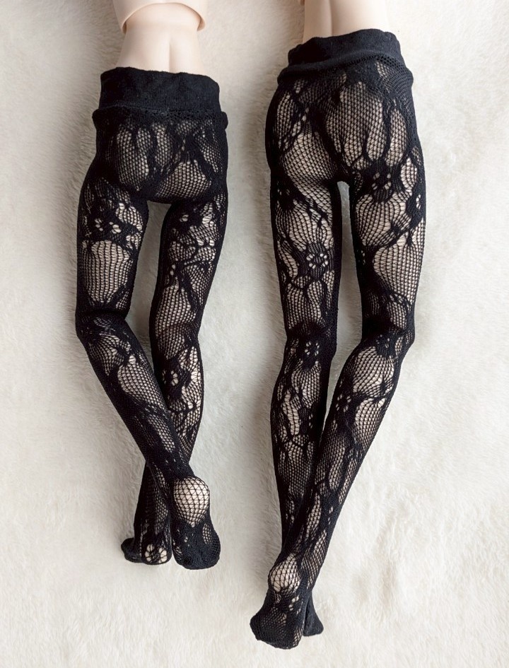再販 MDDサイズ ハイゲージタイツ 網タイツキキョウレース ブラック MDD,DDP,DD、DDDY、スマートドール、SD着用可能