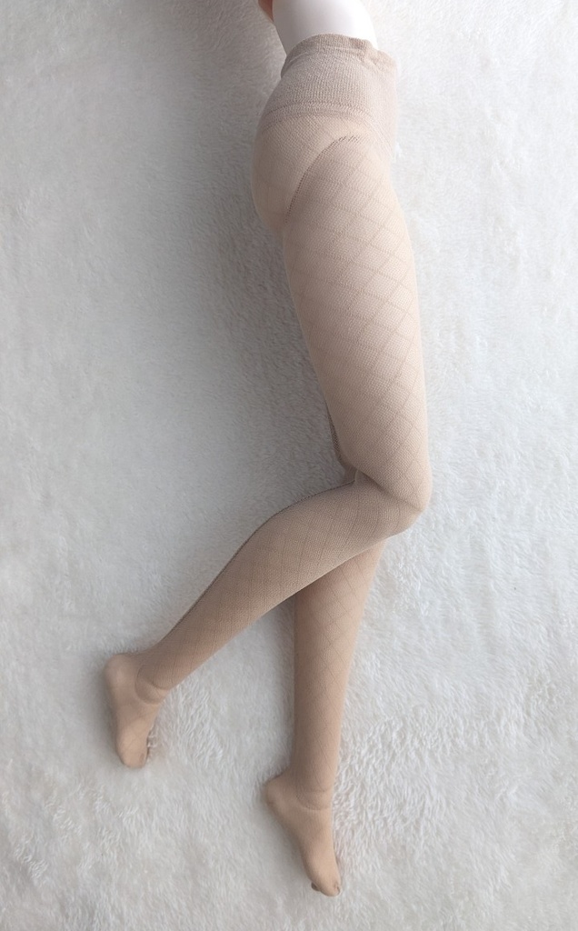 DDサイズ ハイゲージタイツ ミドルダイヤ クリアベージュ DDDy着用可能