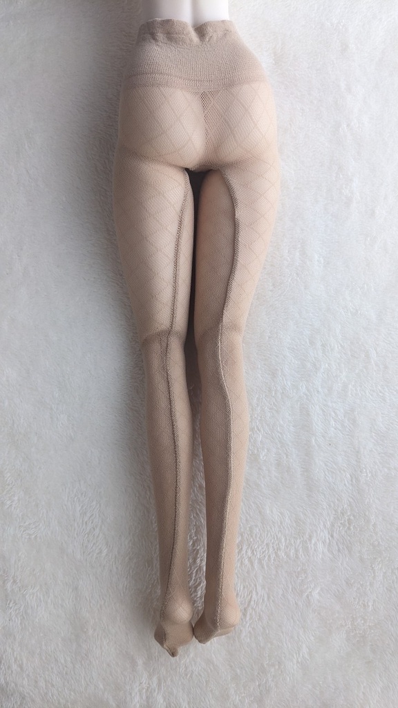 DDサイズ ハイゲージタイツ ミドルダイヤ クリアベージュ DDDy着用可能