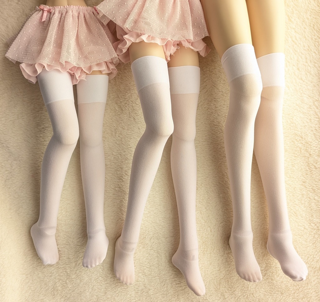 ニーソックス プレーン ホワイト MDD・DDP・DD・DDDy・スマートドール着用可能