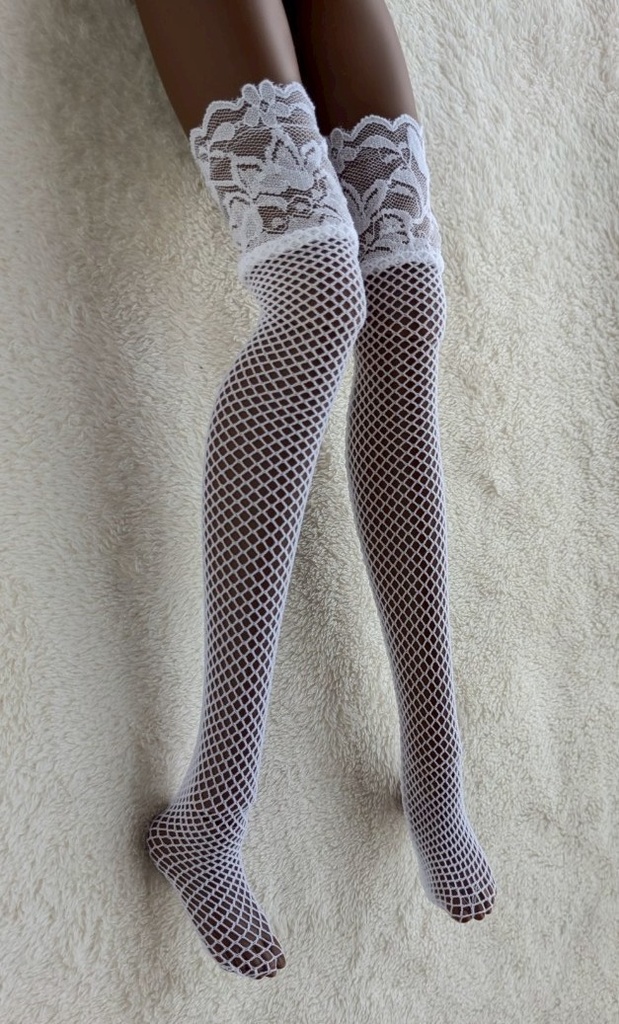 サイハイソックス フィッシュネット ホワイト MDD、DDP、DD,DDDy、スマートドール等着用可能