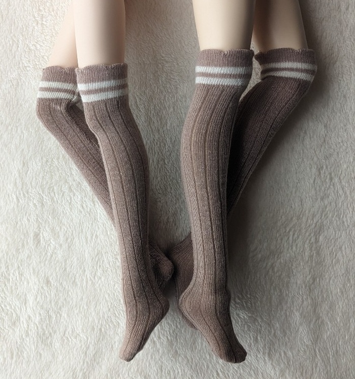 last1 1/3フリーサイズニーソックス ダブルライン モカ MDD DDP DD SD スマートドール着用可