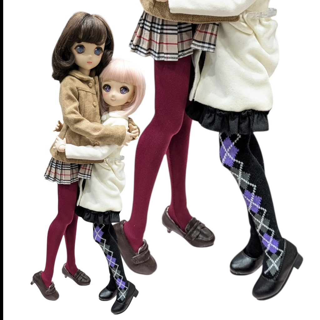 新作 MDD・DDPサイズ ハイゲージタイツ プレーンボルドー DDP・オビツ50・エンジェルフィリア着用可能