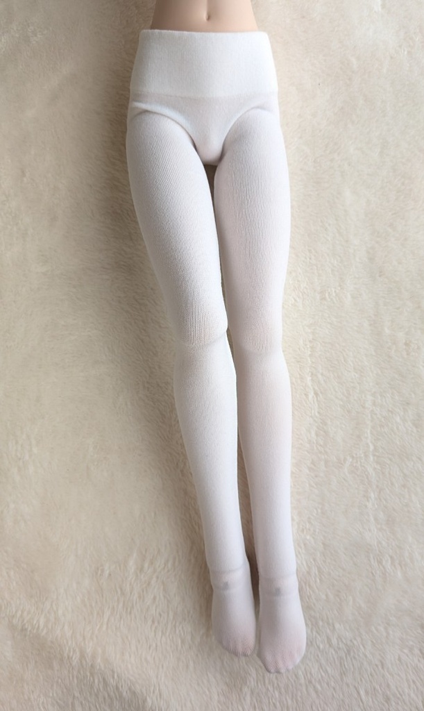 新作 DDPサイズ ハイゲージタイツ プレーンホワイト