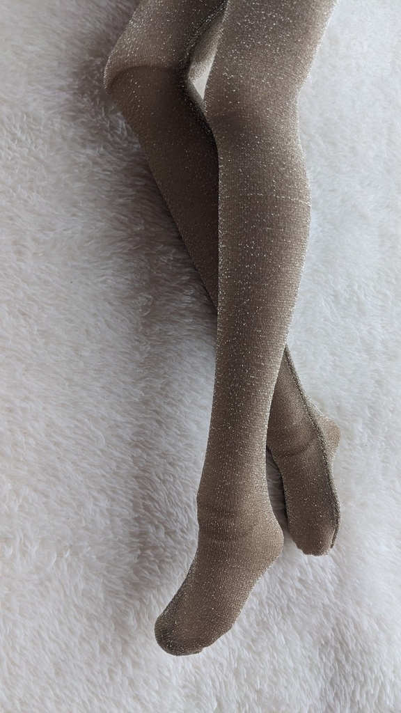 新作 DDPサイズ ハイゲージタイツ クリアゴールド