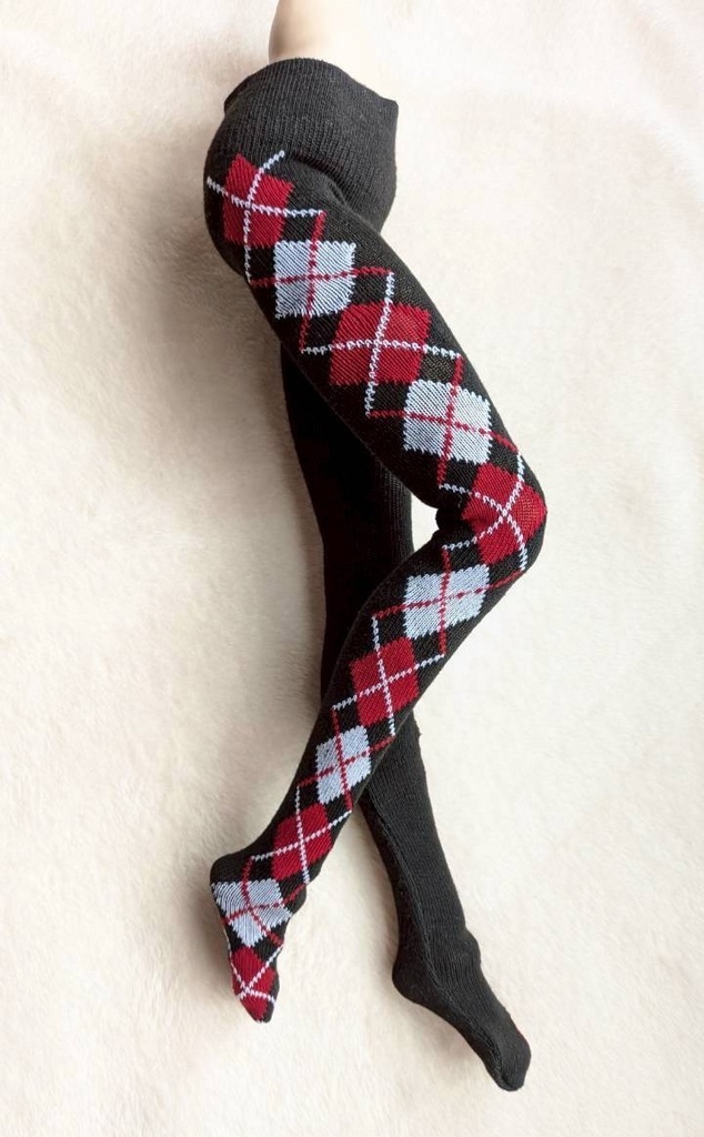 新作 DDサイズ タイツ サイドアーガイル 黒・赤・白 ※DDDy着用不可