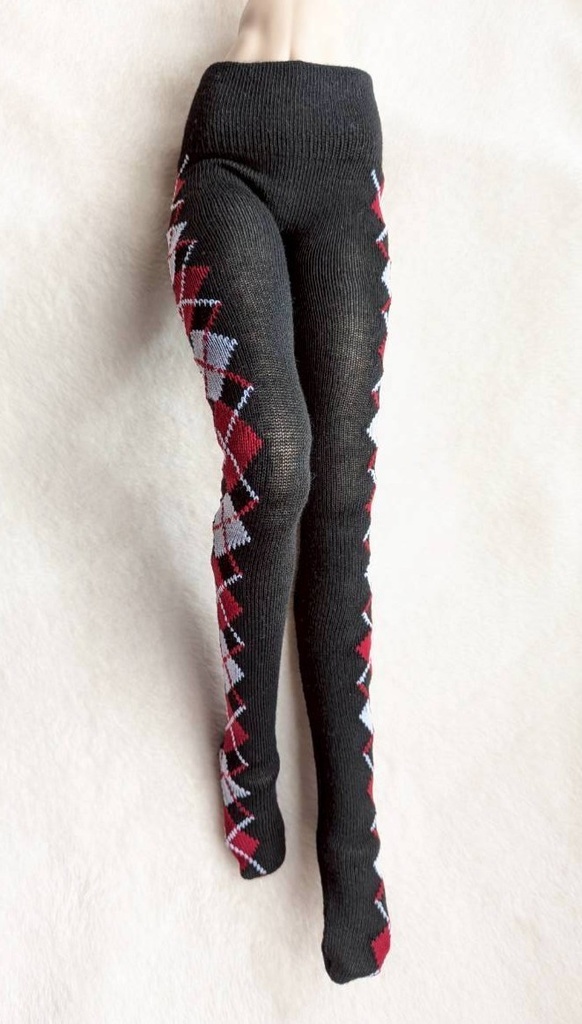 新作 DDサイズ タイツ サイドアーガイル 黒・赤・白 ※DDDy着用不可