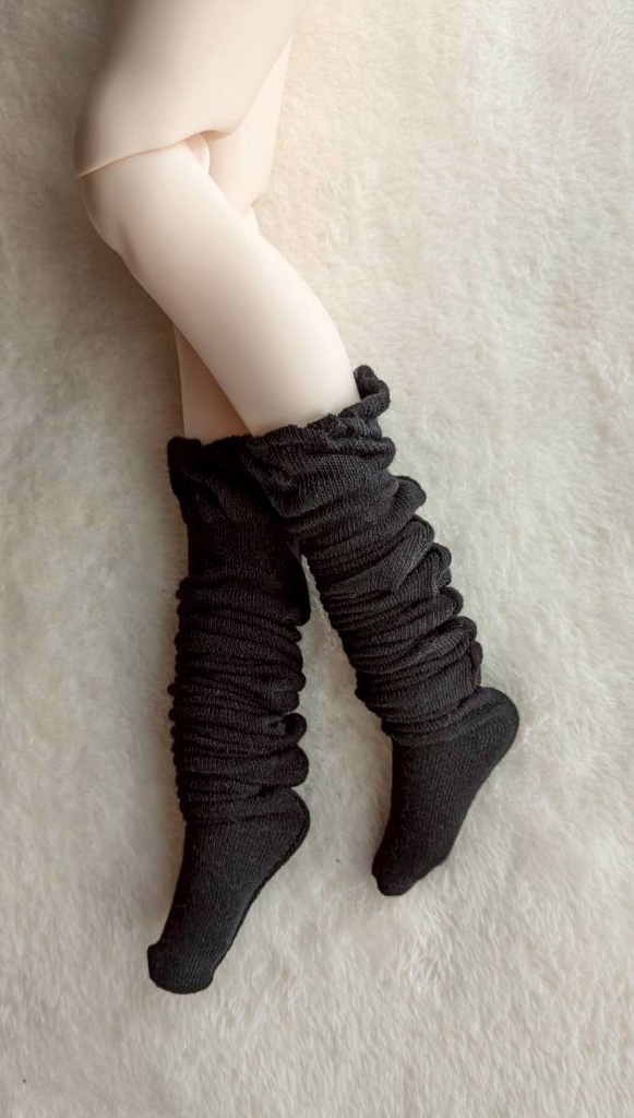 新作 ルーズソックス プレーンブラック MDD・DDP・DDDy・スマートドールなど着用可能