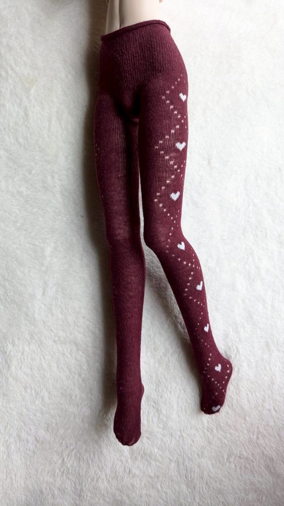 新作 MDDサイズ ハイゲージタイツ サイドハートダイヤ ボルドー DDP着用可能