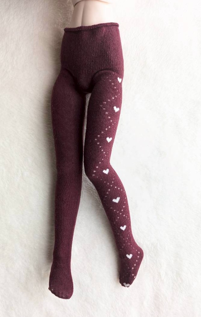 新作 MDDサイズ ハイゲージタイツ サイドハートダイヤ ボルドー DDP着用可能