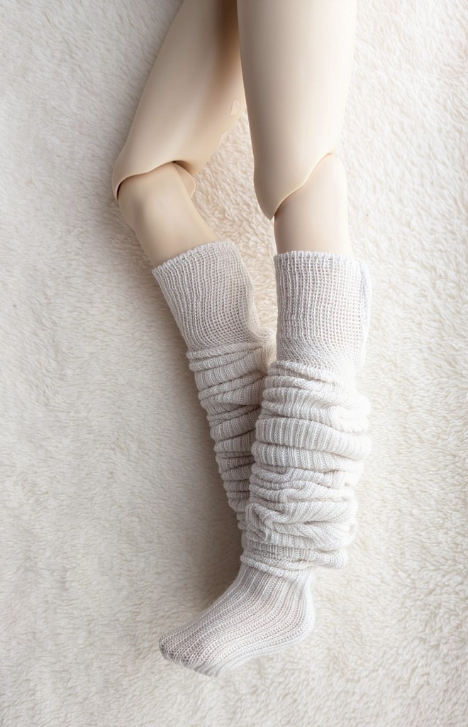 新作 MDD~DDDyサイズ ルーズソックス プレーン シルキーホワイト SD、スマートドール、DDP等着用可能