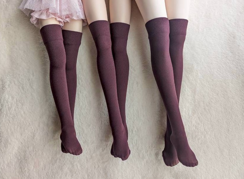 新作 ニーソックス プレーン ボルドー MDD・DDP・DD・DDDy・スマートドール着用可能